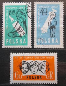 Polsko 1961 UNICEF, 15. výročí Mi# 1272-74 0326