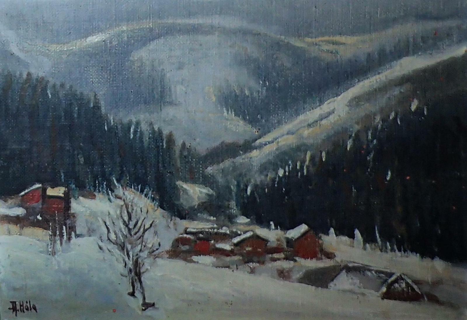 Krkonoše v zime - Antonín Hála - Umenie