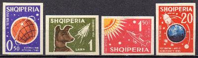 Albánie-Výzkum vesmíru 1962**  Mi.668-671 / 65 €
