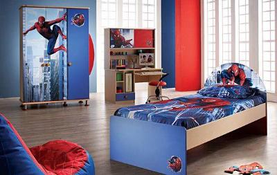 Nábytek Spider-Man - Komoda, skříň, postel, psací stůl