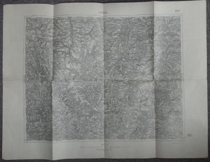 Stará vojenská mapa - 4157 - JEVÍČKO 1931 - Staré mapy a veduty