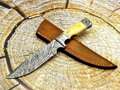 143/ Damaškový lovecky nůž. Rucni vyroba.  
