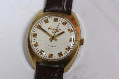 pánské hodinky POLJOT Made in USSR, zlacené pouzdro