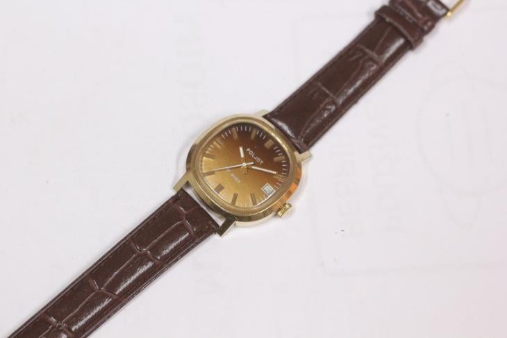 pánské hodinky POLJOT Made in USSR, zlacené pouzdro