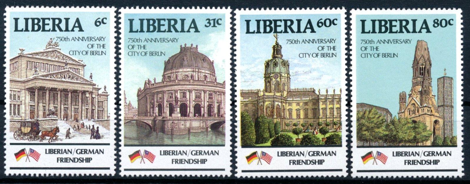 Libéria 1987 **/Mi. 1361-4 , komplet , /L22/ - Známky