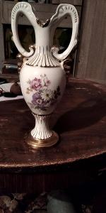 Starožitná  porcelánová zlacená váza