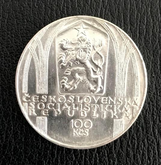 Stříbrná mince 100 KORUNA 1980, Petr Parléř,perfektní stav! - Numismatika Česko