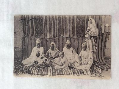 STARÁ POHLEDNICE - etnografie Afrika Rodina 1906