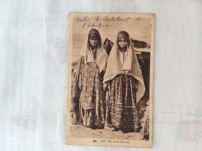 STARÁ POHLEDNICE - etnografie Afrika Dívky nomádi 