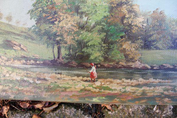obraz-žena u rybníka - Umění
