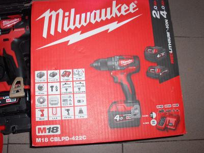 Akumulátorová vrtačka Milwaukee Nové Milwaukee 18v 18 volt cblpd 422c 