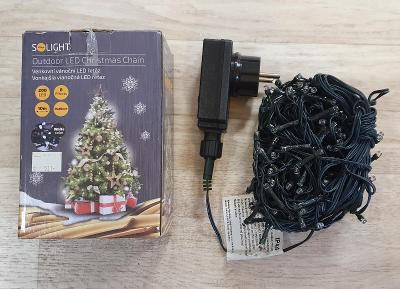 LED venkovní vánoční řetěz, 200 LED, 10m, přívod 5m, 8 funkcí, IP44, s