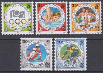 Isle of Man 1994, kompl. serie sport, 100 let IOC, svěží