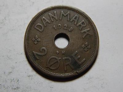 Dánsko 2 Ore 1928 N, GJ XF č24208
