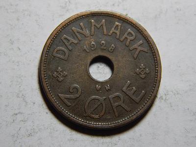 Dánsko 2 Ore 1928 N, GJ XF č24272