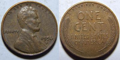 USA 1 Cent 1956D XF č30524