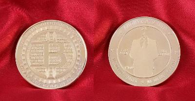 BITCOIN ANONIMUS MINT krypto měna mince pozlacená
