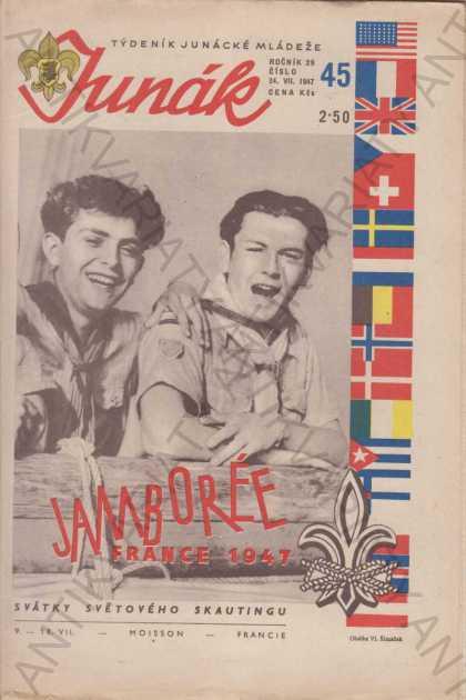 Junák, Týdeník jun. mládeže, roč. 29 č. 45, 1947 - Knihy a časopisy