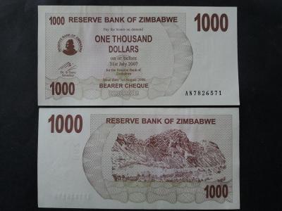 1 000 DOLLARS - ZIMBABWE 2006 - Afrika - UNC !!!.