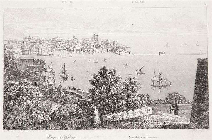 Genova, Le Bas, oceloryt 1840 - Antikvariát