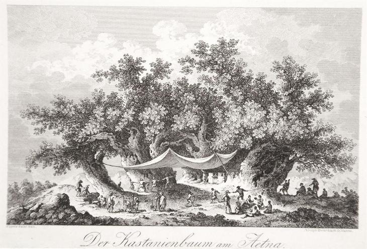 Etna, mědiryt, 1810