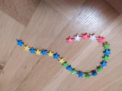 RETRO hračka  - stavebnice - hvězdičky - náramek, náhrdelník