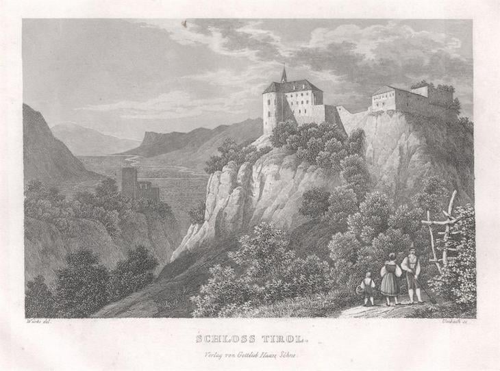 Tirol Schloss, Haase, oceloryt 1838