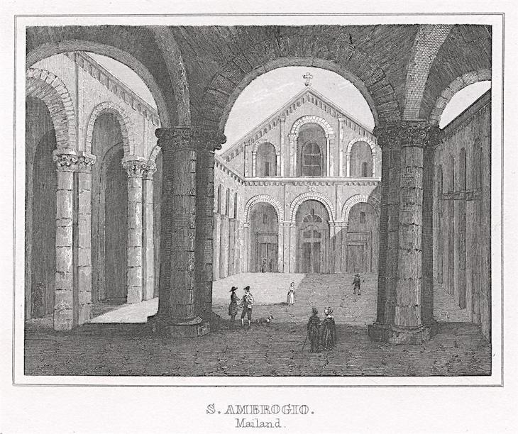 Milano S. Ambrogio, , Kleine Univ., oceloryt, 1844 - Antikvariát