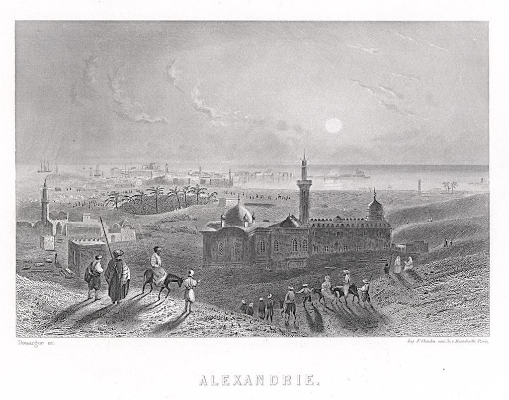 Alexandrie, oceloryt, 1860 - Staré mapy a veduty