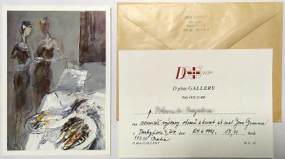 Pozvánka na vernisáž výstavy obrazů Jan Grimm - rok 1992