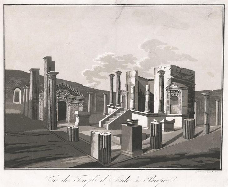 Pompeje, akvatinta, 1824 - Mapy a veduty Evropa