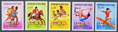 Horní Volta 1977 Olympijské hry 76, série 5ks známek s přítiskem