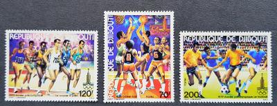 Djibouti 1979 Olympijské hry 80, kompletní série 3ks známek