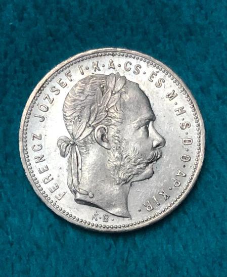 Zlatník 1881 KB, František Josef I., stříbro!  - Rakousko-Uhersko numismatika