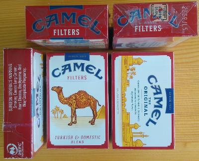 1x neotevřené cigarety ameriky Camel bez varovných nápisů a obrázků