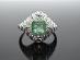 Zlatý prsten- smaragd, diamant/ ČGL certifikát - Starožitné šperky