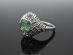 Zlatý prsten- smaragd, diamant/ ČGL certifikát - Starožitné šperky