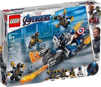 Nerozbalené LEGO Super Heroes 76123 Captain America: útok Outriderů