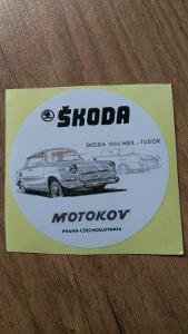 Škoda 1000MBX - Motokov (RETRO SAMOLEPKA 80 LÉTA) 