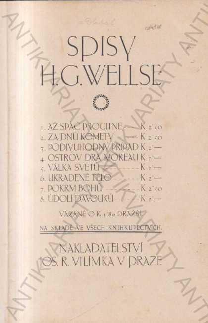 Spisy H.G. Wellse VIII. Údolí pavouků a další pov. - Knihy