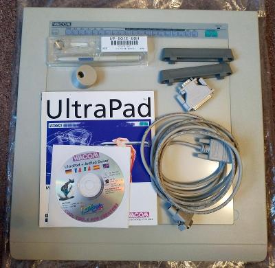 Tablet Wacom UltraPad A4 + stilus (pero) + náhradní hroty + manuál,...