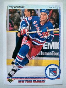 Troy Mallette #Rookie#11 New York Rangers 1990/91 Upper Deck