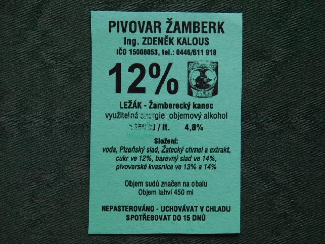 PE - Pivovar - Žamberk - okres Ústí nad Orlicí - Pivní etikety