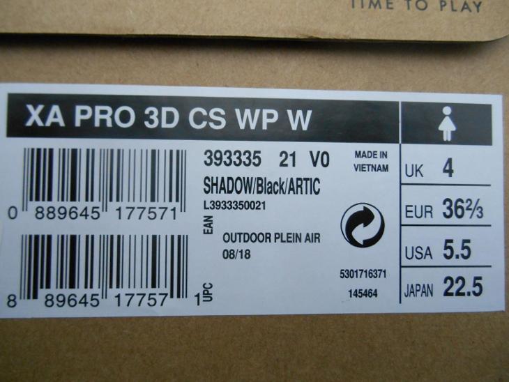 Nové dámské trekové boty zn.: "Salomon Xa Pro 3D WP", v. 36 2/3