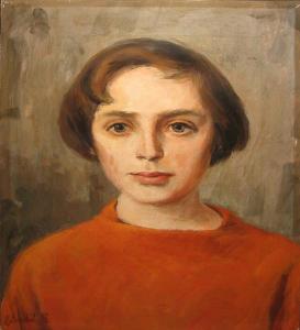 Benedík Karel : Portrét dívky, dat. 1958 