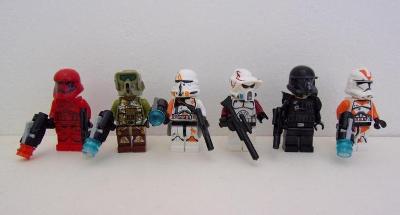 6 figurek Star Wars se střilejícícmi zbraněmi doplněk k lego s95