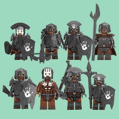 8 figurek válečníků Uruk-Hai z Pána prstenů pp30