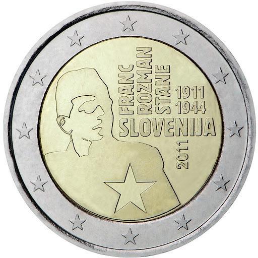 2 euro Slovinsko 2011 Franc Rozman - Zberateľstvo