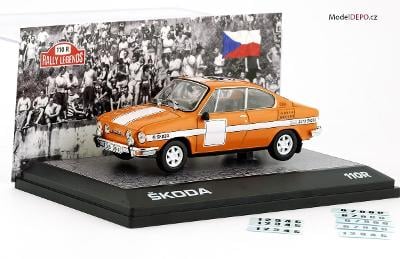 Model fotky: 1980 Škoda 110 R – RALLY LEGEND – model ABREX/DEPO 1:43