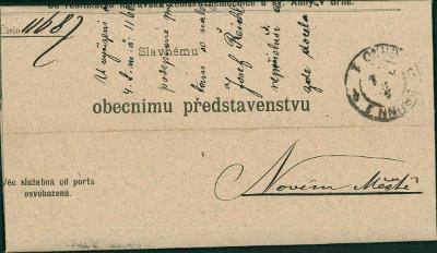 13C127 Úřední dopis Zemská nemocnice u sv. Anny Brno - Nové Město 1881